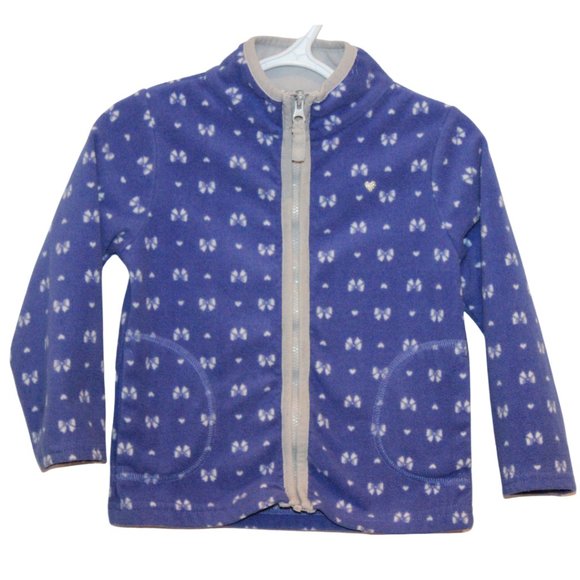 3/$20 🏷 Carters Purple Fleece Zip Up Size 3T - Picture 1 of 2